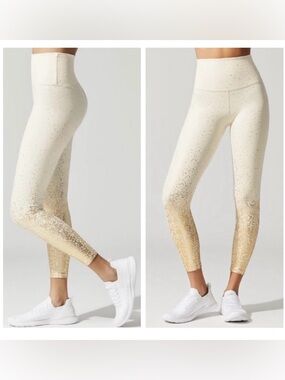 Beyond Yoga Metallic Alloy Ombre High-waisted Midi Legging - Sandstone/Gold